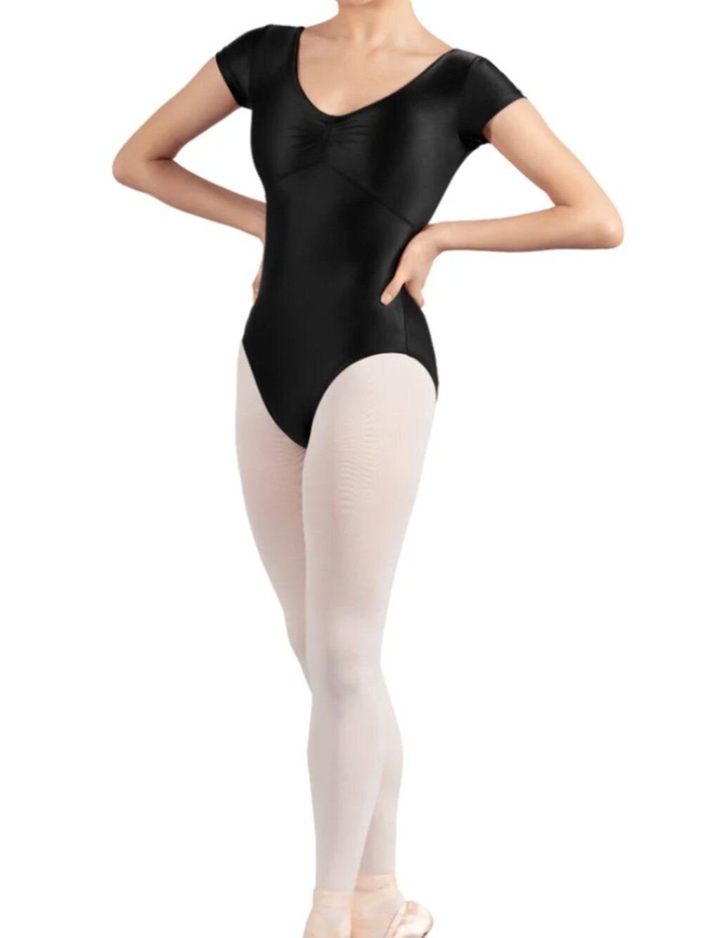 Mirella Mirella Glow Cap Sleeve Leotard in Black S